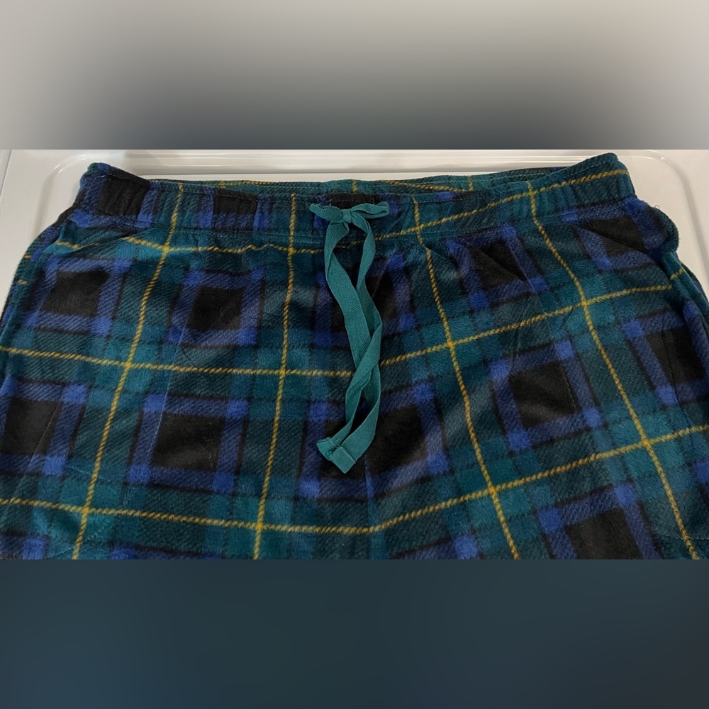Cuddl Duds Mens Fleece Plaid Pants